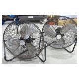Two 21 Inch Fans on Metal Stands
