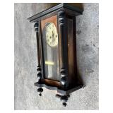 Antique Wall Clock with Weights & Pendulum