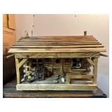 Handmade Wooden Cabin Birdhouse
