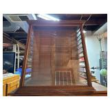 Antique Oak Table Top Display Case