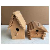 2 Wooden Birdhouses