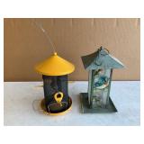 2 Metal Bird Feeders