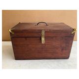 Wooden Tool Box with Brass Latch