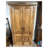 Country Four-Door Cupboard, 61 x 34 x 14.25in