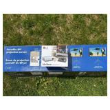 Mini Beam Projector & 80" Projection Screen NIB