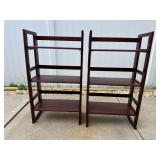Walnut Folding Bookshelves