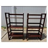 Walnut Folding Bookshelves