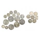 US Silver Coin Lot with Buffalo Nickel