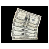 US Silver Certificate $1 Bills, Blue Seal