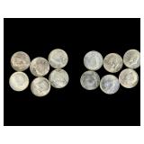 12 Kennedy Half Dollars Mixed Silver Types