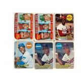 1969 Topps Baseball Cards with Banks, Brock,
