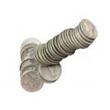 31 Silver Mercury Dimes Circulated Condition
