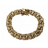 Heavy 14k Russian Weave Link Bracelet