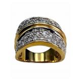 14k Diamond Thick Band Ring