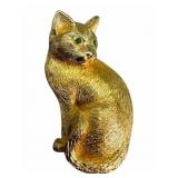 Christian Dior Gold Toned Cat Brooch