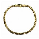 14k Wheat Chain Bracelet