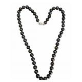 Black Pearl Necklace with 14k Clasp