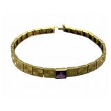 10k Amethyst Bracelet