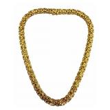 14k Heavy Italian Byzantine Necklace