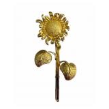 14k Gold Sunflower Brooch