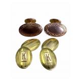 Two 10k Gold Cuff Links
