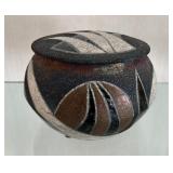 Raku Covered Jar by Deborah Slahta