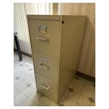 Three Drawer Metal File Cabinet