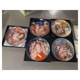 5 Porcelain Collector Plates with COA