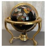 World Globe on Brass Stand