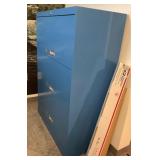 Blue Metal Filing Cabinet