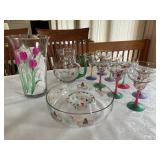 Hand Painted Margarita Set Signed by Vikki 02
