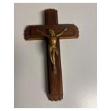 Wood & Brass Crucifix with Hidden Compartment