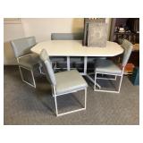 Vinyl Padded Chairs & Formica Top Table Set