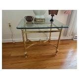 Brass Table with Bevel Glass Top
