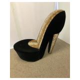 Cheetah Print  Black High Heel  Slipper Chair