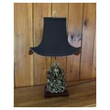 Asian Style Brass Lamp with Decorative Shades
