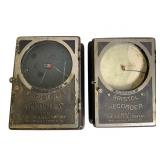2 Ammeter Bristol Recorders 16x11x5.5 in