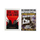 Two Bob Dylan Tour Posters, Knopfler & Simon