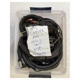 File Box of Microphone Chords & Wall Recept.