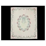 Floral Wreath Hand Embroidered Quilt