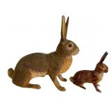 2 Vtg German Easter Bunny Candy Boxes