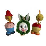 Three Vtg Easter Decorations