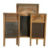 Three Vintage Washboards
