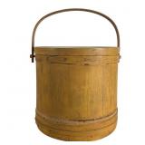 Large Wooden Firkin with Dried Flowers