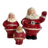 3 Vintage Papier-Mï¿½chï¿½ Santa Figures