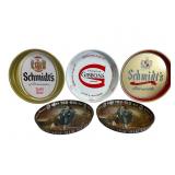 Five Vintage Beer Trays