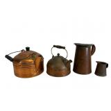 2 Copper Kettles & 2 Pitchers