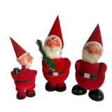 Three Early W. Germany Papier-Mï¿½chï¿½ Santa Candy Co