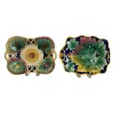 Majolica Sunflower & Leaf Platters-2