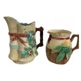 Two Majolica Pitchers